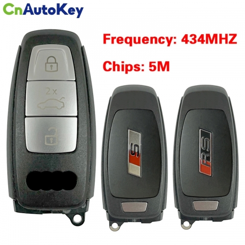 CN008198 Original 3 Button 434MHZ 5M Chip for Audi A8 2017-2021 Smart Key Remote Control Keyless Go 4N0.959.754.DP