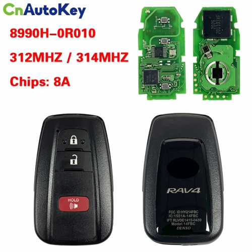 CN007190 for Toyota RAV4 2019 2020 2021 Smart Keyless Remote Key Fob Board# 231451-0351 HYQ14FBC 8990H-0R010 312MHz / 314MHz