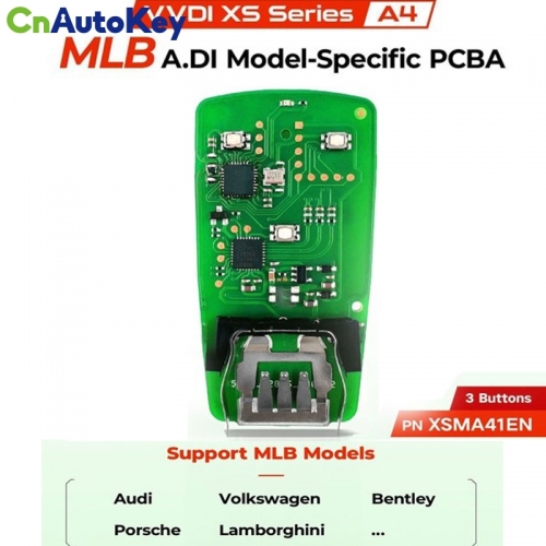 Xhorse XSMA41EN Audi Style MLB Key PCB 3 Buttons for VVDI MLB Tool