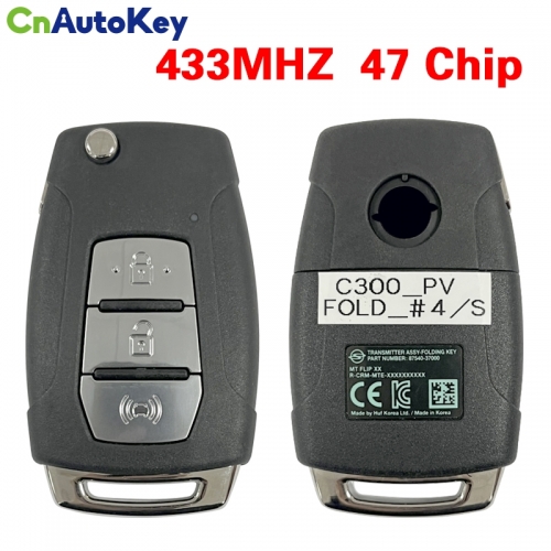 CN096018 ORIGINAL Key for SsangYong 3 buttons 433MHZ 47 Chip