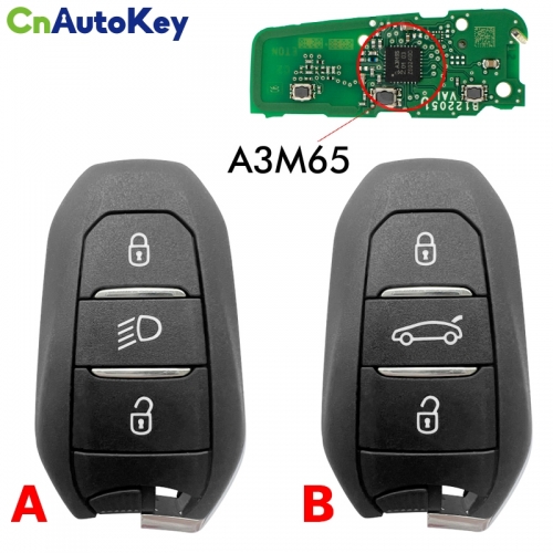 CN009060  OEM Peugeot New 2008 3 Button Smart Remote with NCF29A1M Transponder – 9840149780 (A3M65)