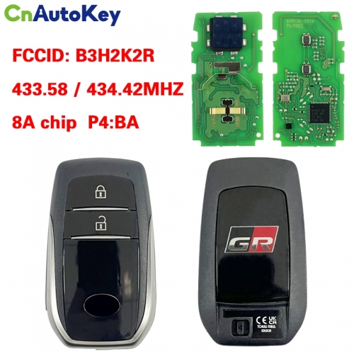 CN007341 Original smart key GR back cover for Toyota 2 Buttons 433.58/434.42MHZ 8A Chip P4:BA Model B3H2K2R