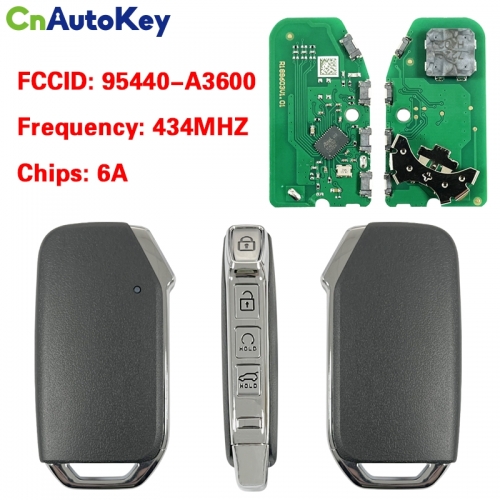 CN051249 For Kia  2023 AFTERMARKET Smart Remote Key 4 Buttons 434MHz 95440-A3600 6A Chip