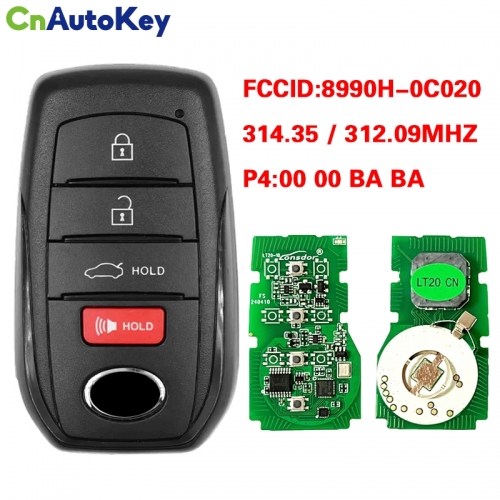 CN007326  2023-2024 Toyota Sequoia Smart Remote Key HYQ14FBX 8990H-0C020  P4::00 00 BA BA 314.35/312.09MHZ FSK