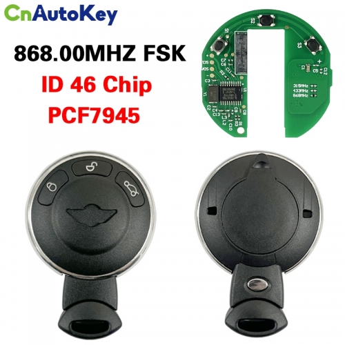 CN006034 for BMW Mini Cooper Smart Key 3 Button 868MHz FSK ID46(PCF7945)