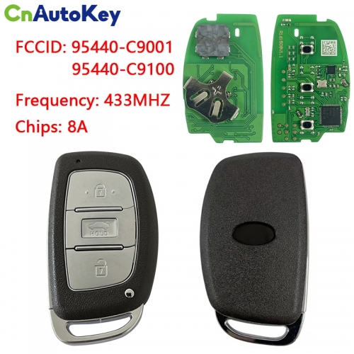 CN020228  3 Button Smart Remote Car Key Fob 433Mhz 8A Chip for Hyundai IX25 Creta Before or After 2017 P/N: 95440-C9001 95440-C9100