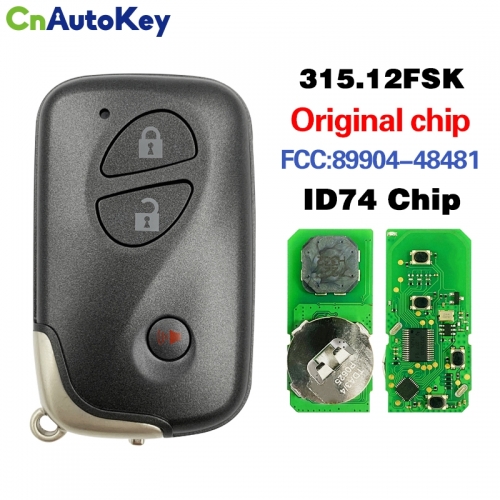 CN052035 Lexus RX CT 2010-2017 3-Btn Smart Key (HYQ14ACX-5290) 89904-48481