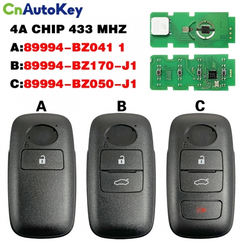 CN007313 Aftermarket Smart Key For Toyota  Raize Rocky  2/3/4 button 433mhz 4A Chip