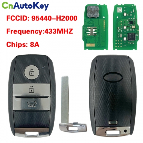 CN051258 Car Remote Control Key For KIA K2 K3 95440-H2000 8A Chip 433.92 FSK Replacement Promixity Card