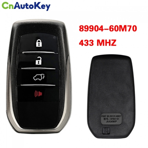 CN007241  Toyota Land Cruiser 2018-2019 4 Buttons 433MHz 89904-60M70 Smart Key FCC ID: BJ2EK P1 A8 TMS37200 CHIP