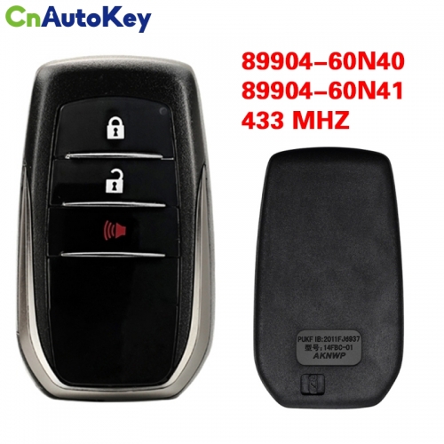 CN007244 Genuine Toyota Land Cruiser 2017-2020 Smart Key Remote 3 Buttons 433MHz 89904-60N40 89904-60N41 / FCCID: BJ2EW