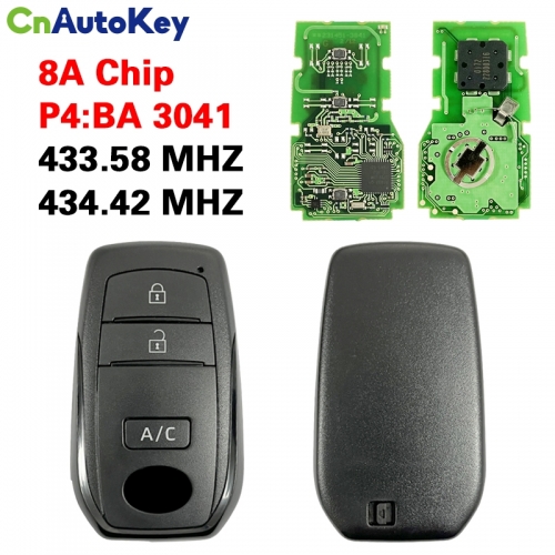 CN007355 Original 3 button Smart key for Toyota P4:BA 231451-3041 8A CHIP 433.58/434.42MHZ