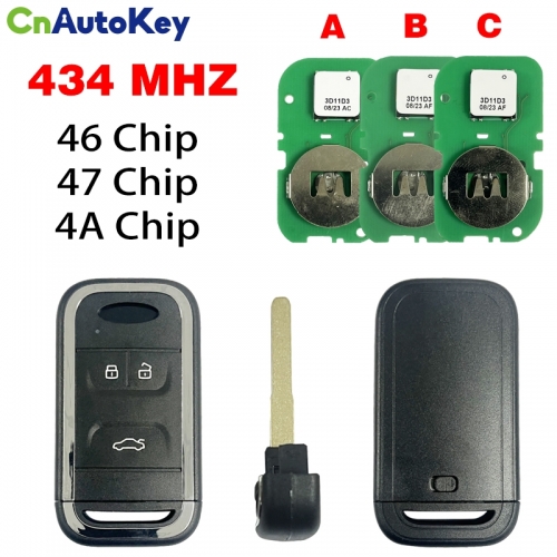 CN079023 for Chery remote key 3 buttons After market 434MHZ 46/47/4AChip