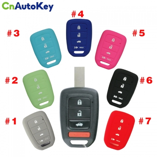 CS003059  Key Fob Silicone Rubber Remote Cover Fits Honda Civic Accord CR-V HR-V