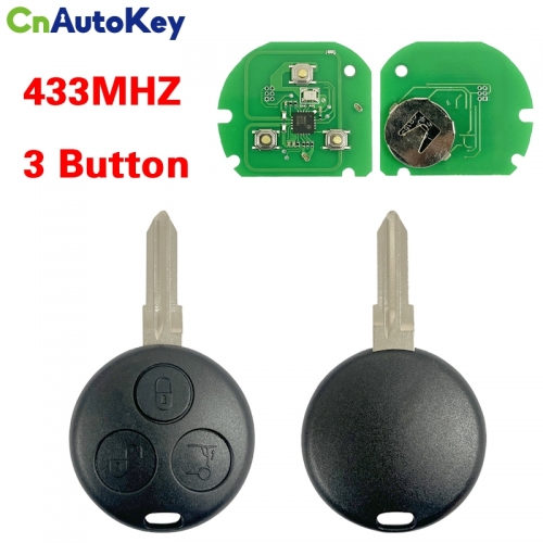 CN002033 3 Button Remote Key for Mecerdes Benz Smart Fortwo 433Mhz No logo