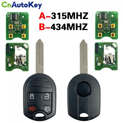 CN018135  OEM Remote Car Key For Ford Mustang Expedition Explorer Taurus Flex 3Buttons 315/434MHZ ID63-80bit Chip CWTWB1U793 SVD Logo