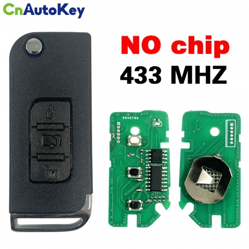 CN042002 For Mahindra Folding 3 Button 433MHZ NO chip