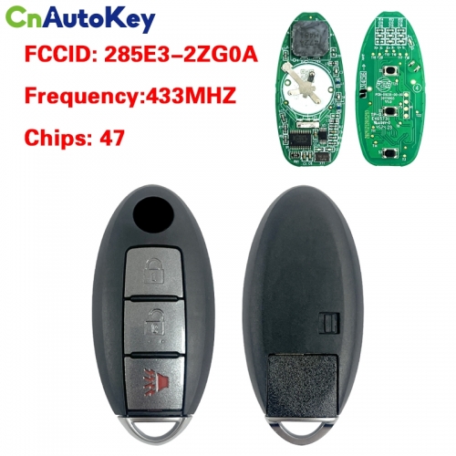 CN029005 Original XD021 285E3-2ZG0A Proximity Smart Key 433MHz ID47 PCF7953x Chip 3 Button 285E32ZG0A for Dongfeng Nissan Rich 6 (Ruiqi 6)