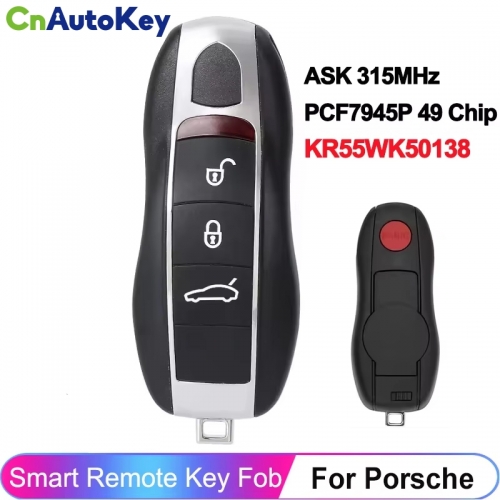 CN005062  Keyless Go For Porsche 991 Cayman Macan Panamera 2010 2012 2013 2014 2015 3+1/4 Buttons Remote Key KR55WK50138 ASK 315MHz