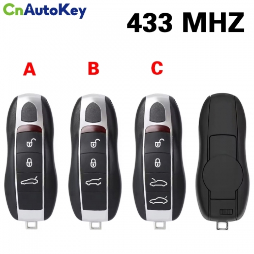 CN005063 Keyless Go For Porsche 991 Cayman Macan Panamera 2010 2012 2013 2014 2015 3+1/4 Buttons Remote Key KR55WK50138 ASK 433MHz