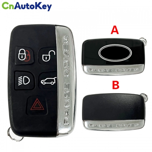 CS025007  RIN Sostituzione Chiave Shell + Chiave Di Emergenza fit Smart Key Fob caso 5 Pulsante Per Land Rover Range Rover Evoque sport LR4 JLR xfJF