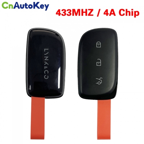 CN045001 Suitable for Lynk&Co smart card remote key with 3 buttons and 433MHz 4A chip