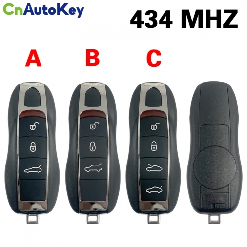 CN005064 Keyless Go For Porsche 991 Cayman Macan Panamera 2010 2012 2013 2014 2015 3+1/4 Buttons Remote Key KR55WK50138 ASK 434MHz