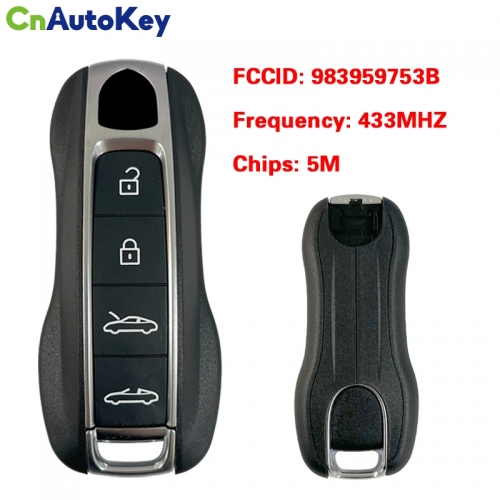 CN005029 OEM 4 Buttons  Auto Smart Remote Car Key For Porsche Remote/ Frequency: 433MHz / 5M Chips / FCC ID: 983959753B/ Keyless GO