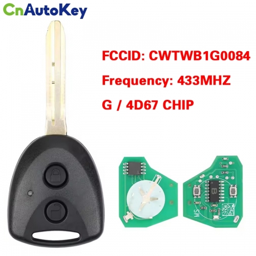 CN046001 Remote Car Key 433MHz For Toyota AVANZA 2016 - 2018 Wigo Grand For Daihatsu Xenia Alza Myvi Axia FCCID CWTWB1G0084