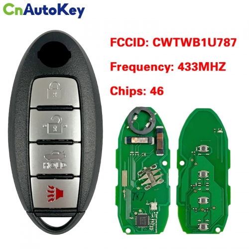 CN027046 NISSAN Armada 2017 Smart Key 4-Btns (Hatch)  434MHZ PCF7952 CWTWB1U787