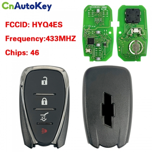 CN014127 for Chevrolet 433MHZ 46chip FCC: HYQ4ES 4Button smart key