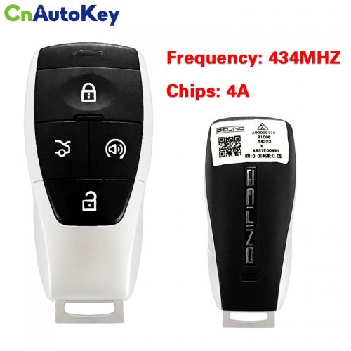 CN047001  Baic Auto Spare Part Auto Accessory for Bjev EU5 EU7 X7 Zhidao U7 New D50 U5 Keyless Start System Remote Control Key Smart Card