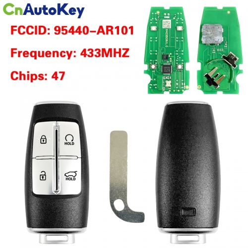 CN020360 2022 Hyundai  GV70 4Buttons Smart Key FCCID: TQ8-FOB-4F37 PN:95440-AR101 CHIP:47 433MHz