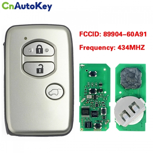 CN007231 3 Buttons Toyota Land Cruiser 2008+ Smart Key B77EA P1 98 4D-67 Chip 433MHz 89904-60A91 Keyless Go PCB A433