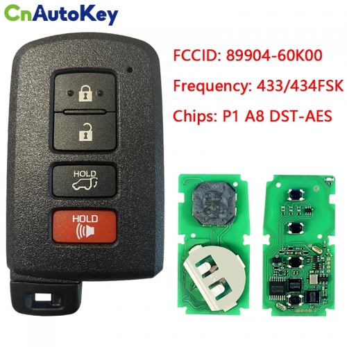 CN007165 2016 - 2017 Toyota Land Cruiser - Smart Key 4B - 433MHz - BH1EW - 89904-60K00