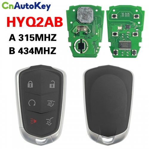 CN030010 2015-2016 For Cadillac Escalade Keyless Entry Remote 315/434mhz Fob (FCC HYQ2AB, PN 13580812) ID：46