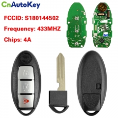 CN027076 2018-2019 Nissan Kicks Smart Proximity Key 3 Button Fcc KR5TXN1 Pn 285E3-5RA0A S180144502 NCF29A1M, 433MHz