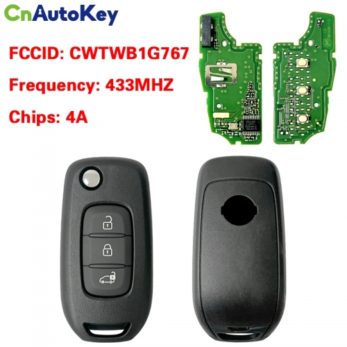 CN027122 For Nissan  Flip remote 433Mhz 4A chip CWTWBB1G767