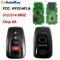 CN007183 312/314MHz 8A Chip 8990H-0R010 HYQ14FLA P1 AA Smart 3+1 4 Button Proximity Remote for Toyota RAV4 2019 2020 2021