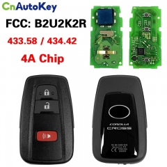 CN007261 Original Remote Key 433.58/434.42 MHZ 4A Chip 3 Button For Toyota Corolla B2U2K2R