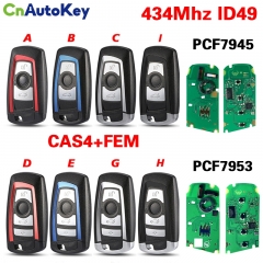 CN006112 Car Remote Key For BMW F 3 5 7 Series X5 X6 F20 F22 F30 CAS4 CAS4+ FEM BDC 434Mhz ID49 PCF7945/PCF7953 Promixity Key