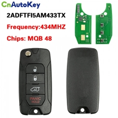 CN086031 for Jeep Renegade 2015 2016 2017 2018 Remote Car Key Fob Megamos AES 433MHz 2ADFTFI5AM433TX