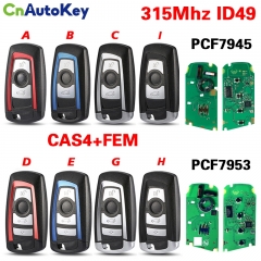 CN006111  Car Remote Key For BMW F 3 5 7 Series X5 X6 F20 F22 F30 CAS4 CAS4+ FEM BDC 315Mhz ID49 PCF7945/PCF7953 Promixity Key