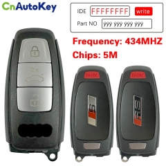 CN008196 Original 3+1 Button 434MHZ 5M Chip for Audi A8 2017-2021 Smart Key Remote Control Keyless Go 4N0 959 754 AF