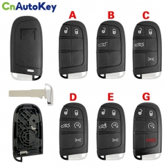 CS017026 3/4/5BTN Replacement Remote Smart Key Shell For Fiat 500 500L 500X Toro 2016 2017 2018 2019 Car Key Case SIP22 Blade