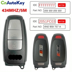 CN008197 Original 3+1 Button 434MHZ 5M Chip for Audi A8 2017-2021 Smart Key Remote Control Keyless Go 4N0 959 754 A