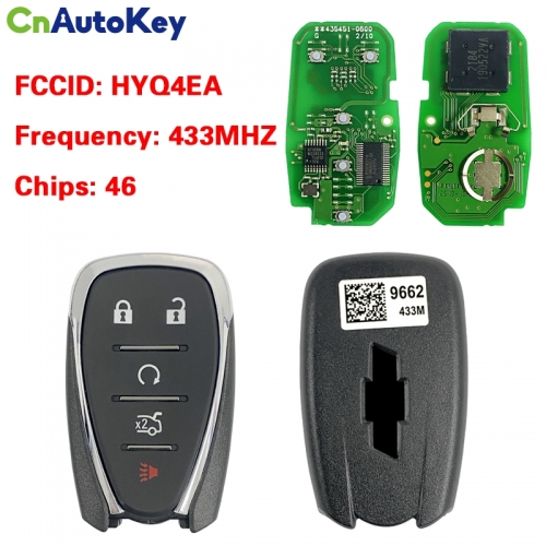 CN014130 Chevrolet Malibu OEM 4+1Button Smart Key Fob HYQ4EA 433MHZ 46 Chip