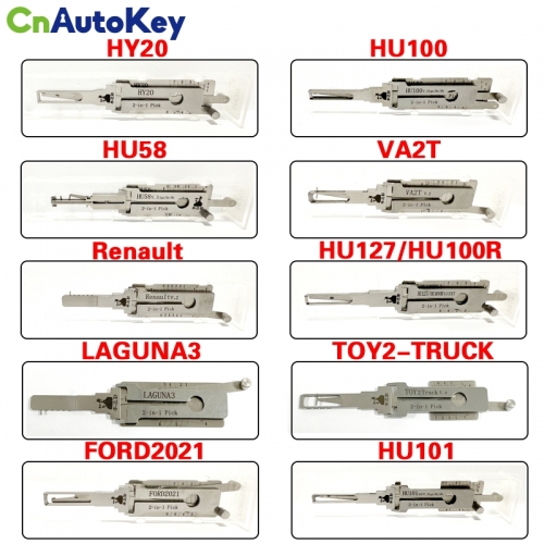 Lishi 2-in-1 HY20 HU58 LAGUNA3 FORD2021 HU100 VA2T HU127/HU100R TOY2-TRUCK HU101 For Ford Transit 2021+ For Citroen For Peugeot