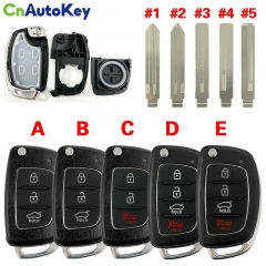 CS020009 3 Buttons Flip Folding Remote Key Shell Fob Key Case For Hyundai Mistra ix35 ix45 Series 2 Verna With LOGO