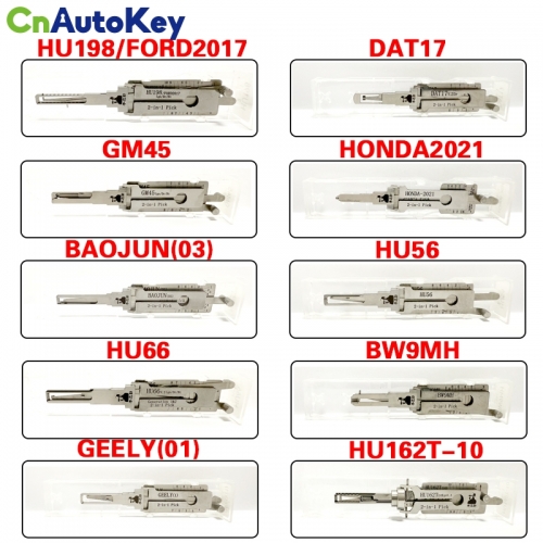 Lishi 2-in-1 HU198/FORD2017 GM45 BAOJUN(03) HU66 GEELY(01) DAT17 HONDA2021 HU56 BW9MH HU162T-10 For Subaru GM For Pontiac G8 2021 Models